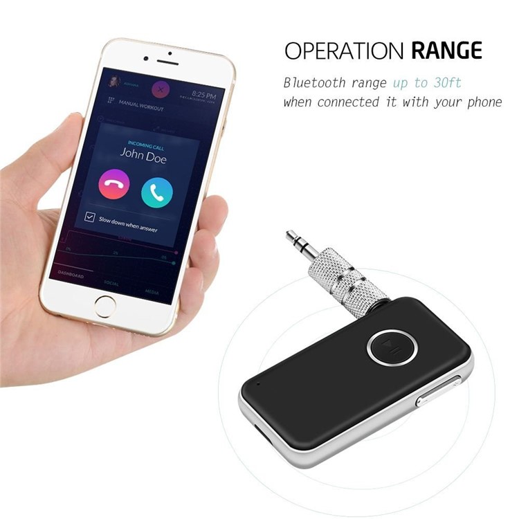 BT12B Ultra-thin Wireless Bluetooth 4.1 Audio Receiver Adapter with AUX-in-5