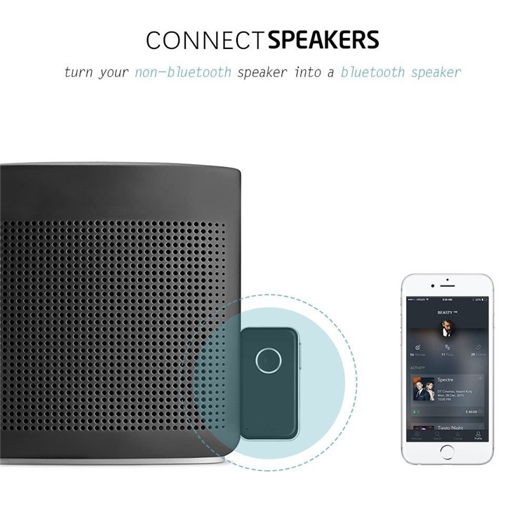 BT12B Ultra-thin Wireless Bluetooth 4.1 Audio Receiver Adapter with AUX-in-9