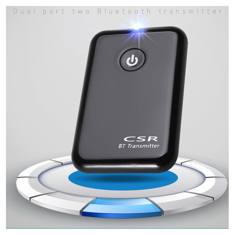 YPF-02 CSR4 Bluetooth Transmitter with Dual 3.5mm Port Wireless Audio Adapter-1