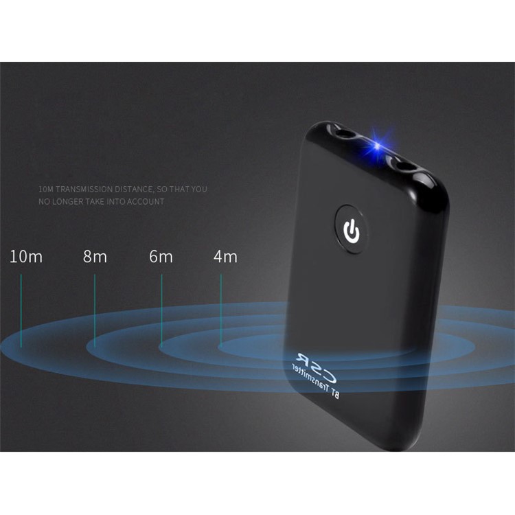 YPF-02 CSR4 Bluetooth Transmitter with Dual 3.5mm Port Wireless Audio Adapter-4