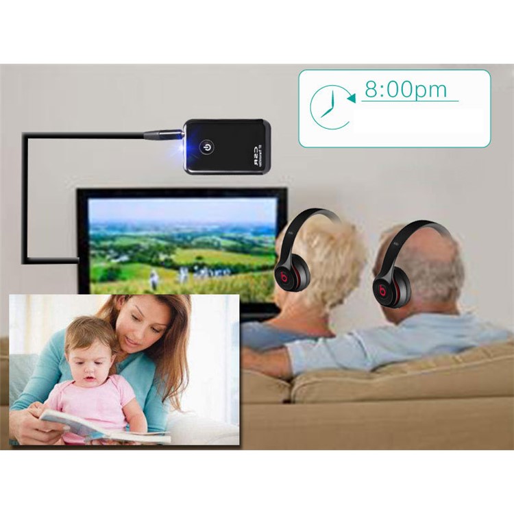YPF-02 CSR4 Bluetooth Transmitter with Dual 3.5mm Port Wireless Audio Adapter-7