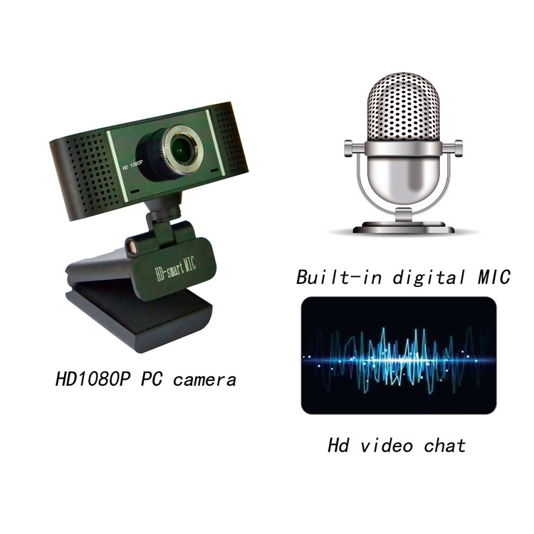 A6 1080 Pixel USB Interface Type Computer Camera with Built-in Digital Mic-2