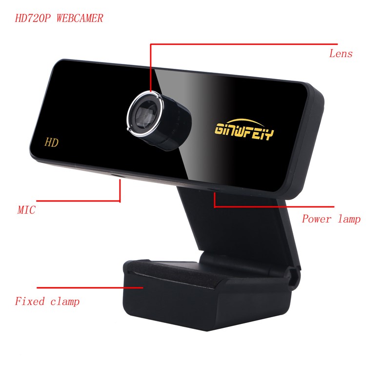 A3 UBS Interface 360 Degree Rotating Focusing HD720P Computer PC Camera with Digital Mic-6