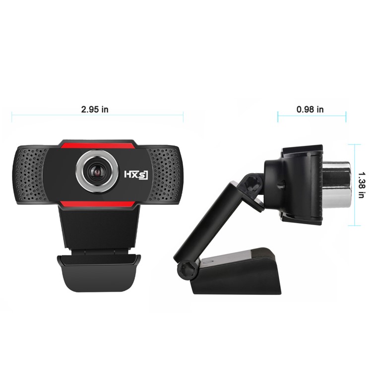 HXSJ S80 Usb-webkamera 1080p HD 2MP Computerkamera Webcams Integriertes Schallabsorbing-mikrofon 1920*1080 - Schwarz-3