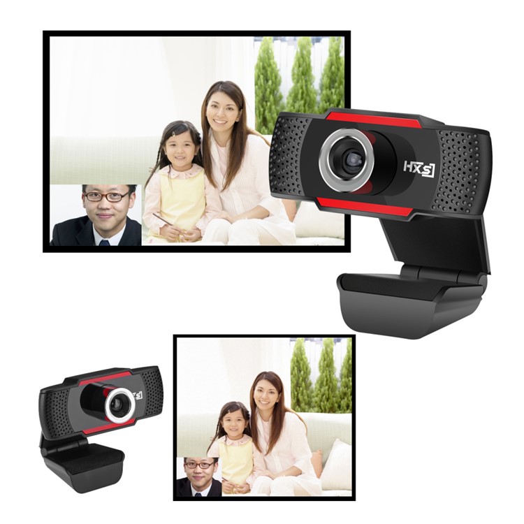 HXSJ S80 Usb-webkamera 1080p HD 2MP Computerkamera Webcams Integriertes Schallabsorbing-mikrofon 1920*1080 - Schwarz-7