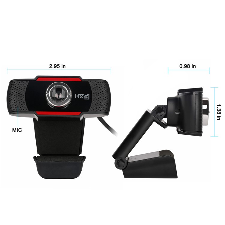 HXSJ S20 HD Meeting Manual Focused Camera with Sound Absorbing Microphone - Black / Red-10