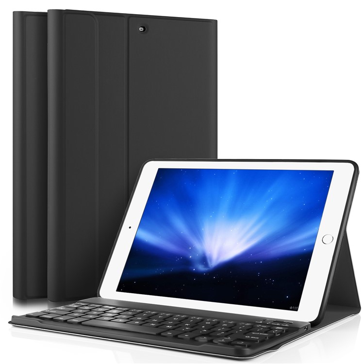 

Detachable Bluetooth Keyboard Leather Stand Case for iPad 9.7-inch (2017) - Black, iPad 9.7 (2017)