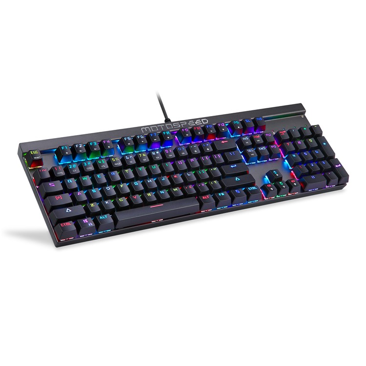 MOTOSPEED CK103 USB Wired Keyclick Mechanical Keyboard with RGB LED Backlit - Black-3