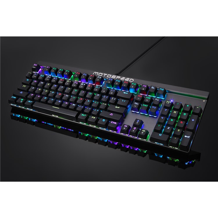 MOTOSPEED CK103 USB Wired Keyclick Mechanical Keyboard with RGB LED Backlit - Black-5