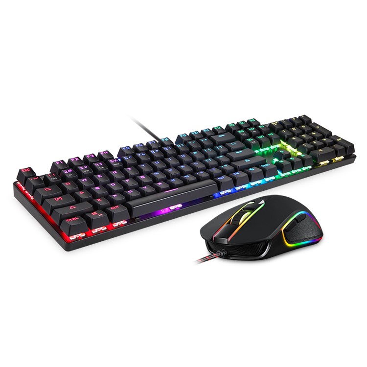 MOTOSPEED CK888 Blue Switch 104 Keys Mechanical Gaming Keyboard and Mouse Combo Set - Black-4