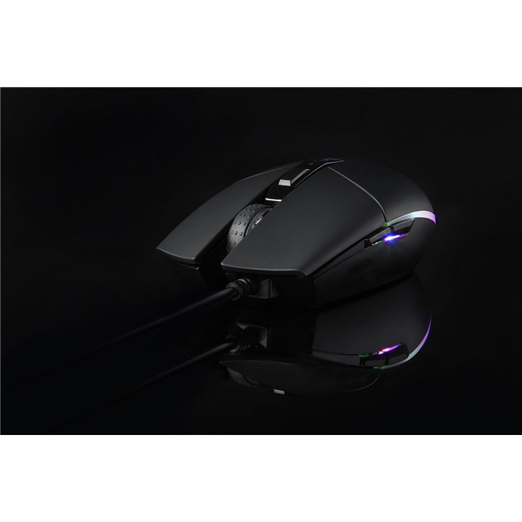 MOTOSPEED V50 4000DPI 6 Buttons Breathing LED Optical Wired Gaming Mouse - Black-4
