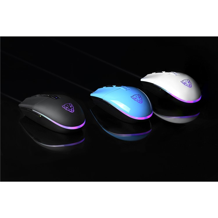 MOTOSPEED V50 4000DPI 6 Buttons Breathing LED Optical Wired Gaming Mouse - Black-6