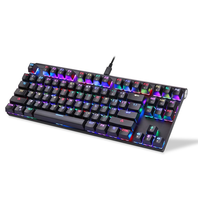 MOTOSPEED CK101 USB Wired Keyclick Mechanical Keyboard with RGB Backlit - Black-1