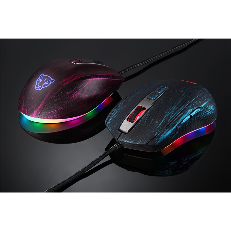 MOTOSPEED V60 5000DPI Breathing Optical Wired Gaming RBG Mouse - White-5