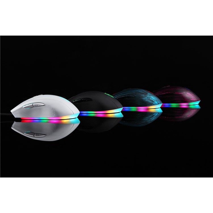 MOTOSPEED V60 5000DPI Breathing Optical Wired Gaming RBG Mouse - White-7