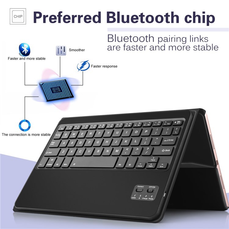 

Detachable Wireless Bluetooth Keyboard Leather Stand Case Shell for iPad Pro 10.5 (2017) - Black