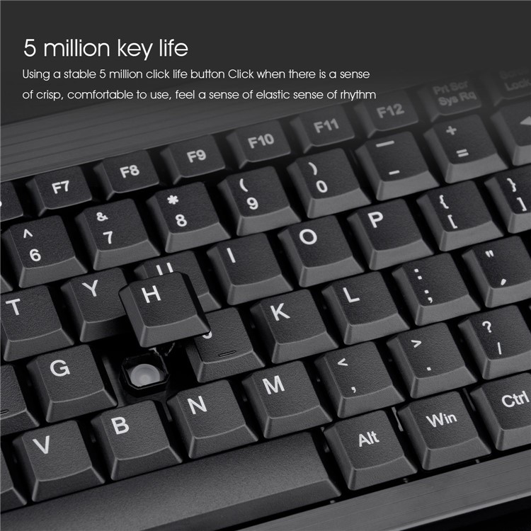 RII RK901 Ultra-thin 104 Keys 2.4G Wireless Keyboard for Smart TV Laptop PC-6