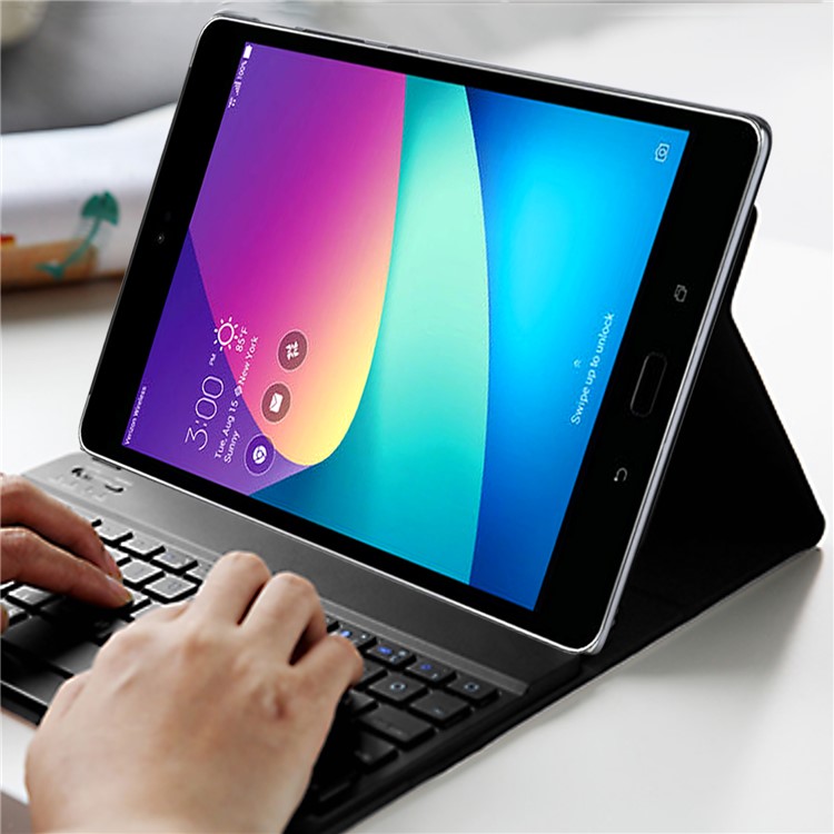 Detachable Bluetooth Keyboard Leather Stand Case for Asus Zenpad Z8s ZT582KL - Black-5