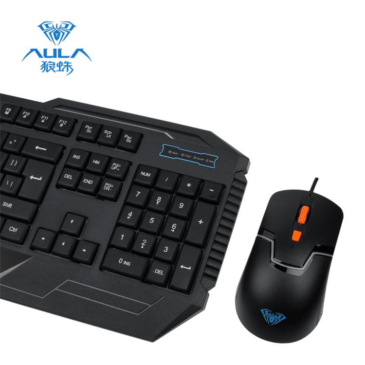 AULA RGB 104 Keys RGB Backlights Professional Gaming Keyboard USB Wired Keyboard with Hand Rest-3