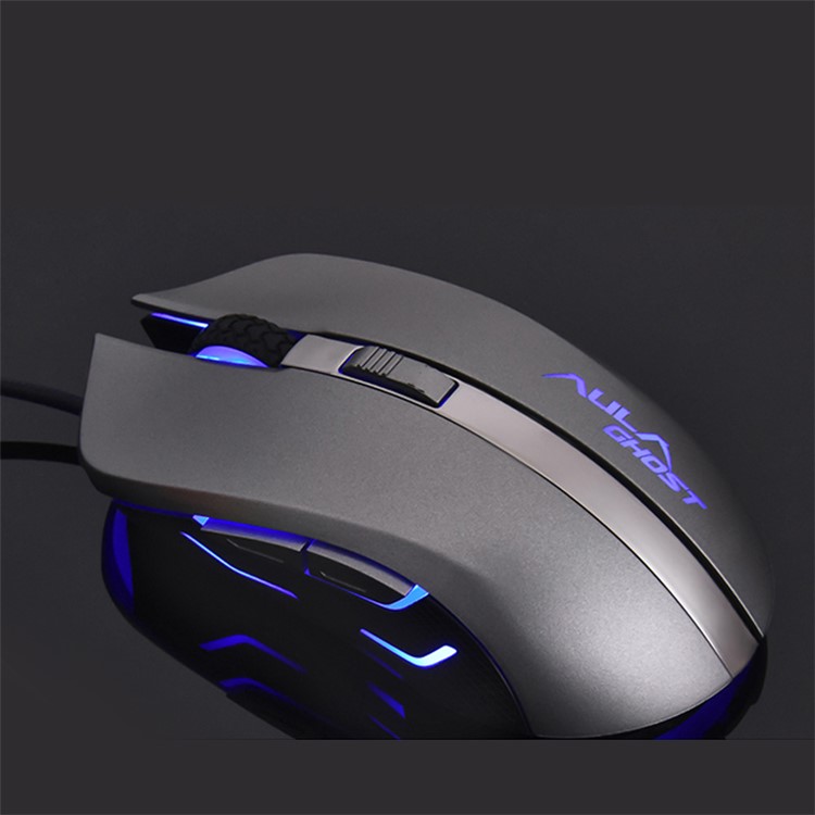 AULA Ghost 6 Buttons USB Wired Optical Gaming Mouse with 4 Adjustable DPI - Grey-2