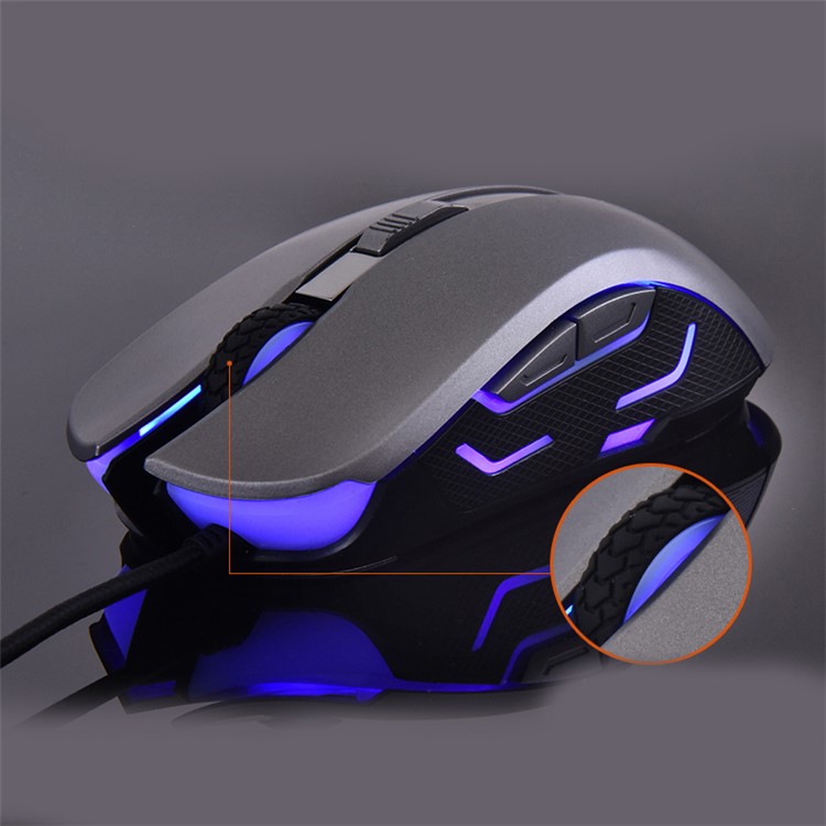 AULA Ghost 6 Buttons USB Wired Optical Gaming Mouse with 4 Adjustable DPI - Grey-3
