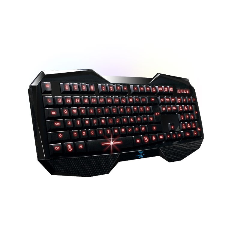 AULA Befire USB Wired Professional Gaming Keyboard with LED Backlight - Red Light-2