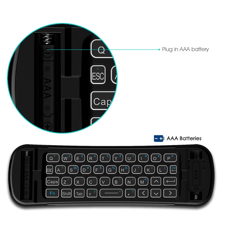 RII MX6 2.4GHz Remote Control Backlight Keyboard with Air Mouse and Voice Control-4