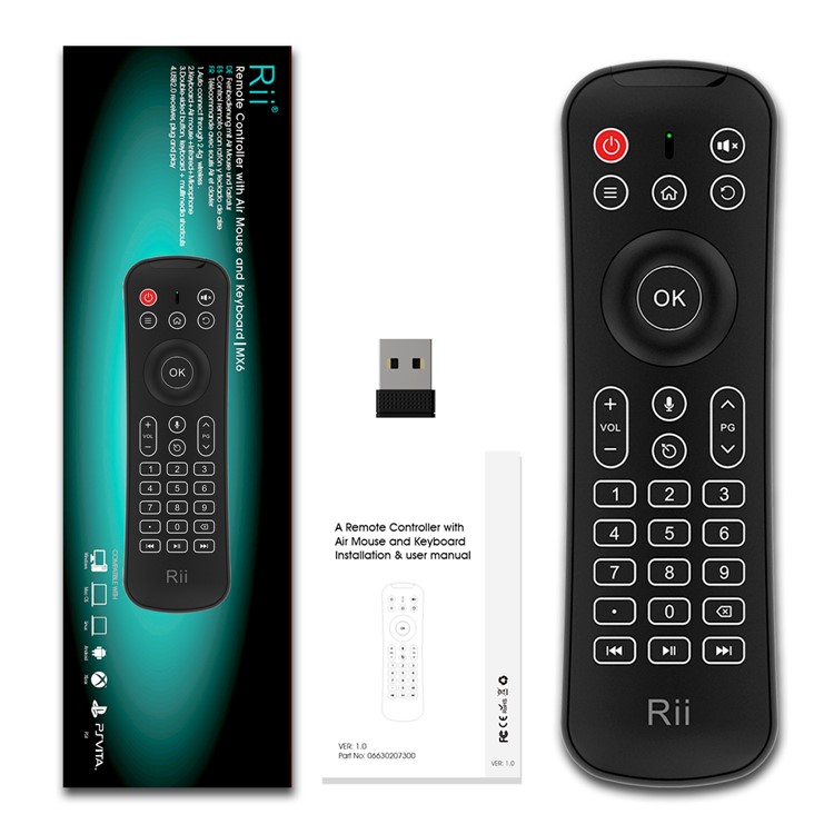 RII MX6 2.4GHz Remote Control Backlight Keyboard with Air Mouse and Voice Control-9