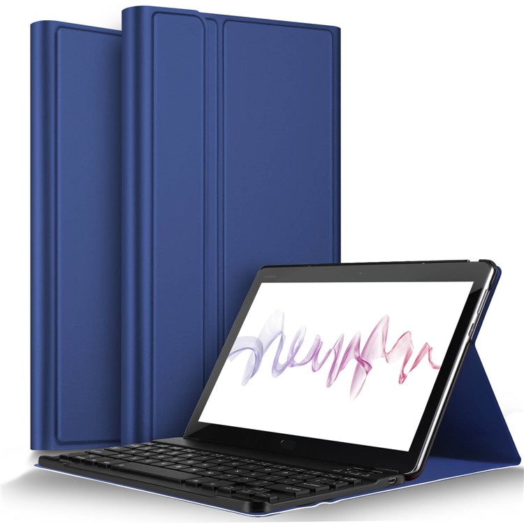 

Detachable Bluetooth Keyboard Leather Stand Casing for Huawei Mediapad M3 Lite 10.0 - Dark Blue