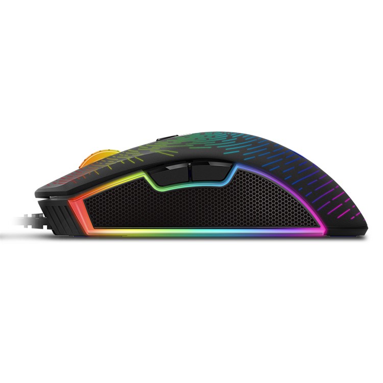 RAPOO V29S Bunte Verdrahtete RGB-Hintergrundbeleuchtung Gaming-Maus Mit 7000DPI Hohe Präzision Optische 7 Tasten - Galaxie Schwarz-3