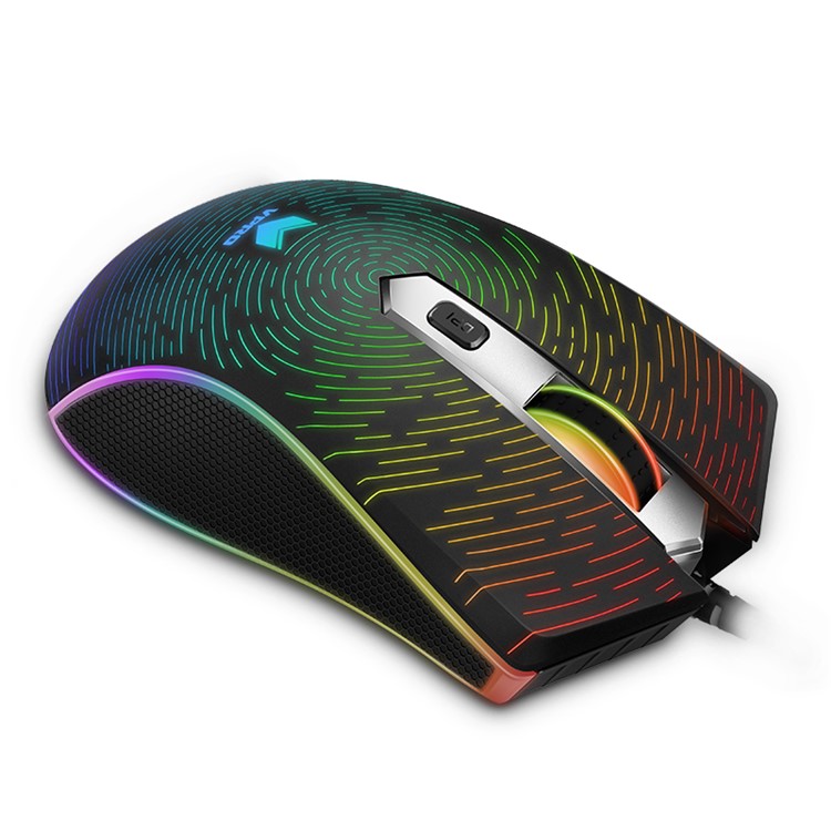 RAPOO V29S Bunte Verdrahtete RGB-Hintergrundbeleuchtung Gaming-Maus Mit 7000DPI Hohe Präzision Optische 7 Tasten - Galaxie Schwarz-4