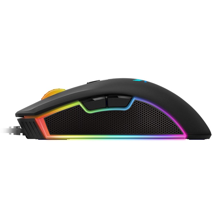 RAPOO V29S Bunte Verdrahtete RGB-Hintergrundbeleuchtung Gaming-Maus Mit 7000DPI Hohe Präzision Optische 7 Tasten - Galaxie Schwarz-5