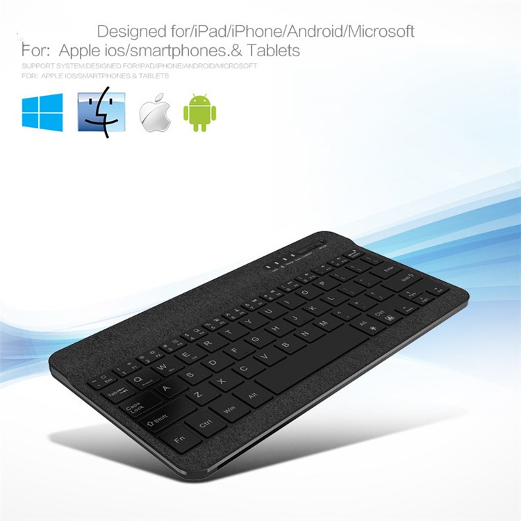 XD-158 Universal Backlight Metal Silk Print Leather Keyboard Stand Tablet Case Accessory for iPad 9.7 (2017)/Pro 9.7(2016)/iPad Air 2/1 - Black-11
