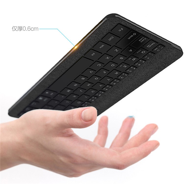 XD-158 Universal Backlight Metal Silk Print Leather Keyboard Stand Tablet Case Accessory for iPad 9.7 (2017)/Pro 9.7(2016)/iPad Air 2/1 - Black-12