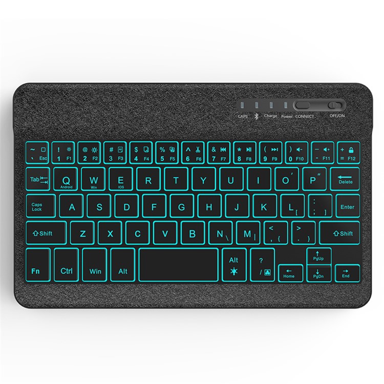 XD-158 Universal Backlight Metal Silk Print Leather Keyboard Stand Tablet Case Accessory for iPad 9.7 (2017)/Pro 9.7(2016)/iPad Air 2/1 - Black-15