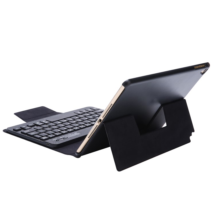 XD-158 Universal Backlight Metal Silk Print Leather Keyboard Stand Tablet Case Accessory for iPad 9.7 (2017)/Pro 9.7(2016)/iPad Air 2/1 - Black-7