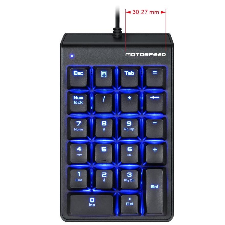 MOTOSPEED K22 Digital Mechanical Keyboard 22 keys Mini Numpad with Blue Backlight-5