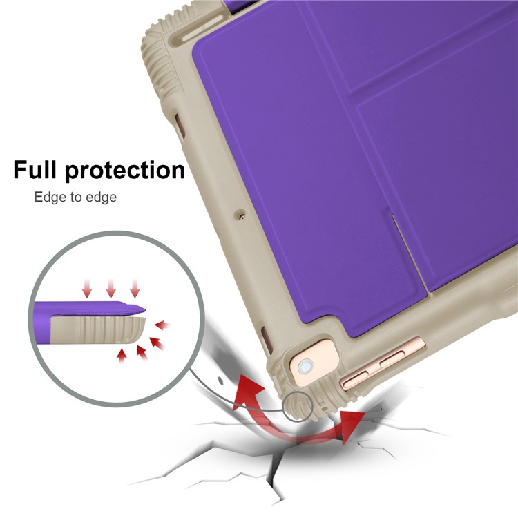 Detachable Bluetooth Keyboard Leather Tablet Casing with Stand for iPad 9.7-inch (2017)/iPad Pro 9.7 inch (2016)/iPad Air 2/iPad Air - Purple-3