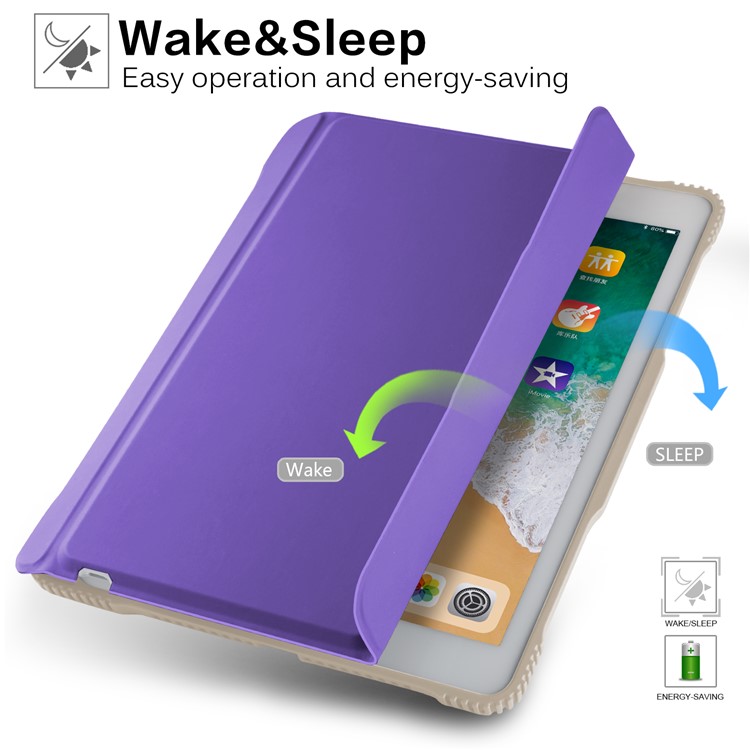 Detachable Bluetooth Keyboard Leather Tablet Casing with Stand for iPad 9.7-inch (2017)/iPad Pro 9.7 inch (2016)/iPad Air 2/iPad Air - Purple-4