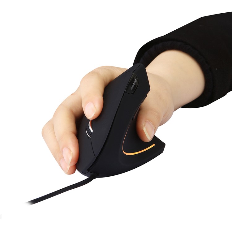 MODAO Ergonomic High Precision Optical Vertical Wired Mouse with 4 Adjustable DPI - Black-10