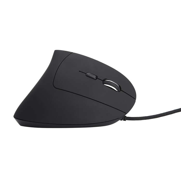 MODAO Ergonomic High Precision Optical Vertical Wired Mouse with 4 Adjustable DPI - Black-11