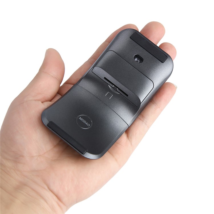 Ultra Slim 180 Degree Rotatable Hinge Touch Senstive 1200DPI 2.4G Wireless Mouse for Notebook, PC, Macbook-10
