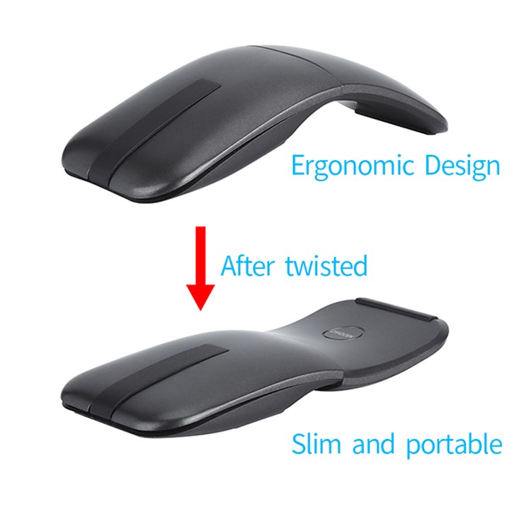 Ultra Slim 180 Degree Rotatable Hinge Touch Senstive 1200DPI 2.4G Wireless Mouse for Notebook, PC, Macbook-11