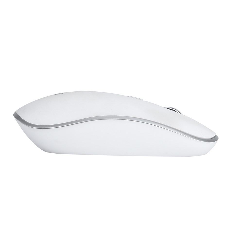 Juego Combo De Mouse De Teclado Inalámbrico Mudo 2.4G Compacto De Tamaño Completo - Blanco-10