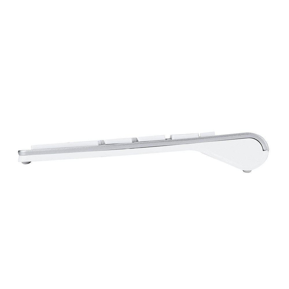 Juego Combo De Mouse De Teclado Inalámbrico Mudo 2.4G Compacto De Tamaño Completo - Blanco-12