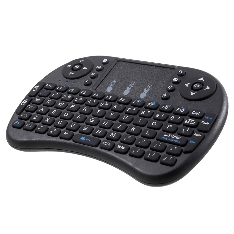 2.4GHz Mini Wireless Keyboard with Touchpad Mouse Backlit - Black-7