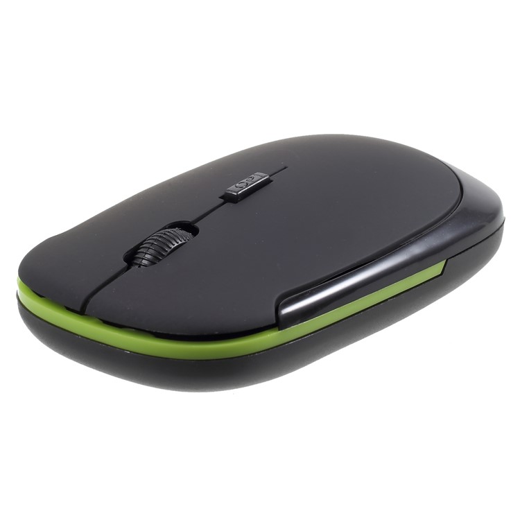 Contrast Color 2.4G Wireless Optical Mouse with 800/1600 Adjustable DPI - Black / Green-5