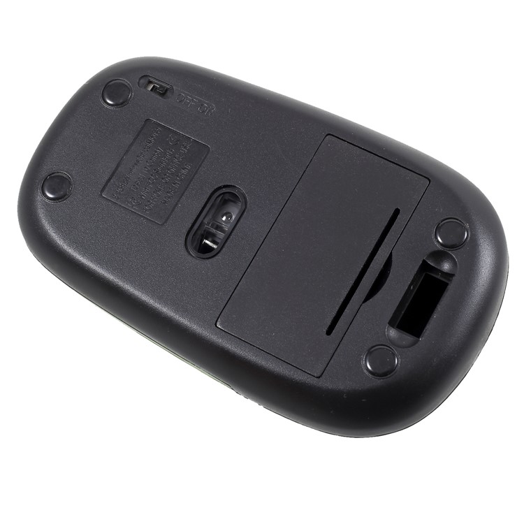 Contrast Color 2.4G Wireless Optical Mouse with 800/1600 Adjustable DPI - Black / Green-7