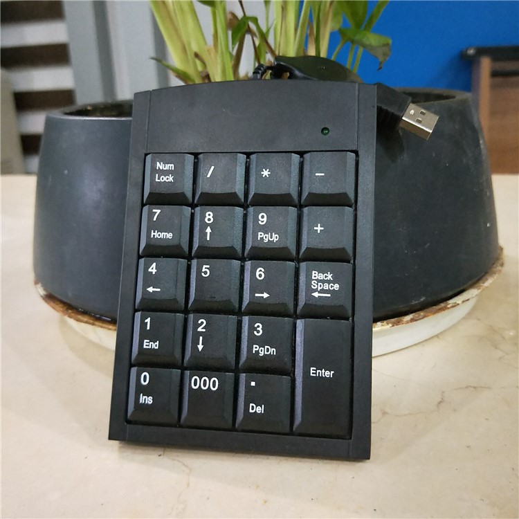 Retractable USB Numeric Keyboard 19-keys Num Pad Wired Number Keypad-2