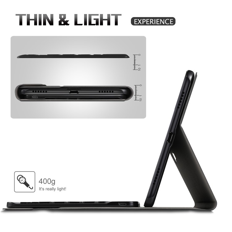 Support De Cuir Amovible Clavier Bluetooth Flip Cas Pour Samsung Galaxy Tab A 10.5 (2018) T590 T595 - Noir-6